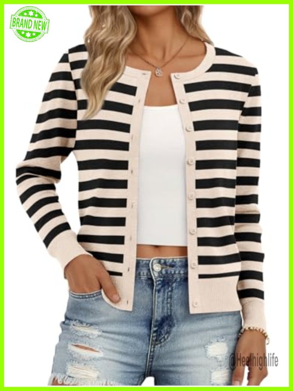 Lightweight Knit Cardigan - Soft Button-Down Sweater for Layering